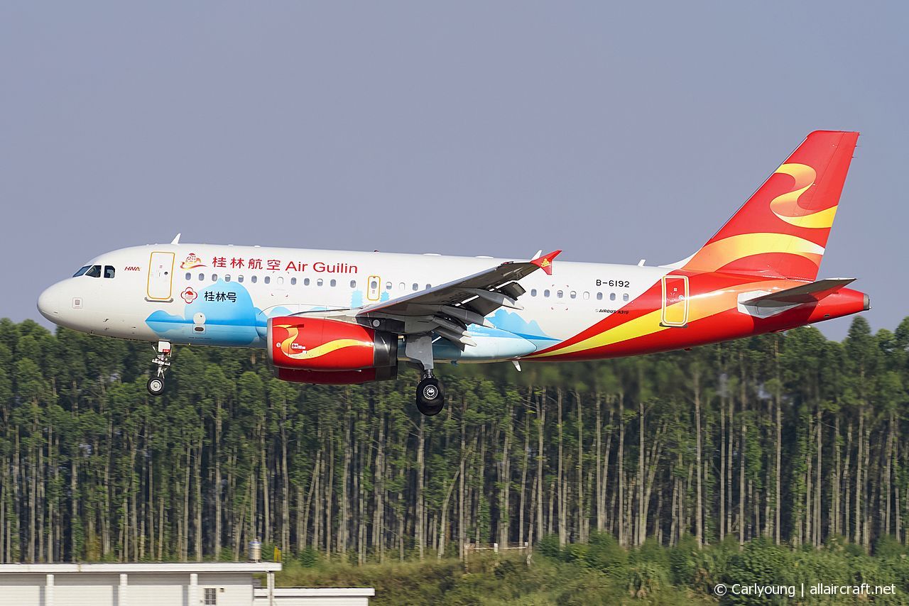 B-6192 · Airbus A319-132 · (KWL / ZGKL)