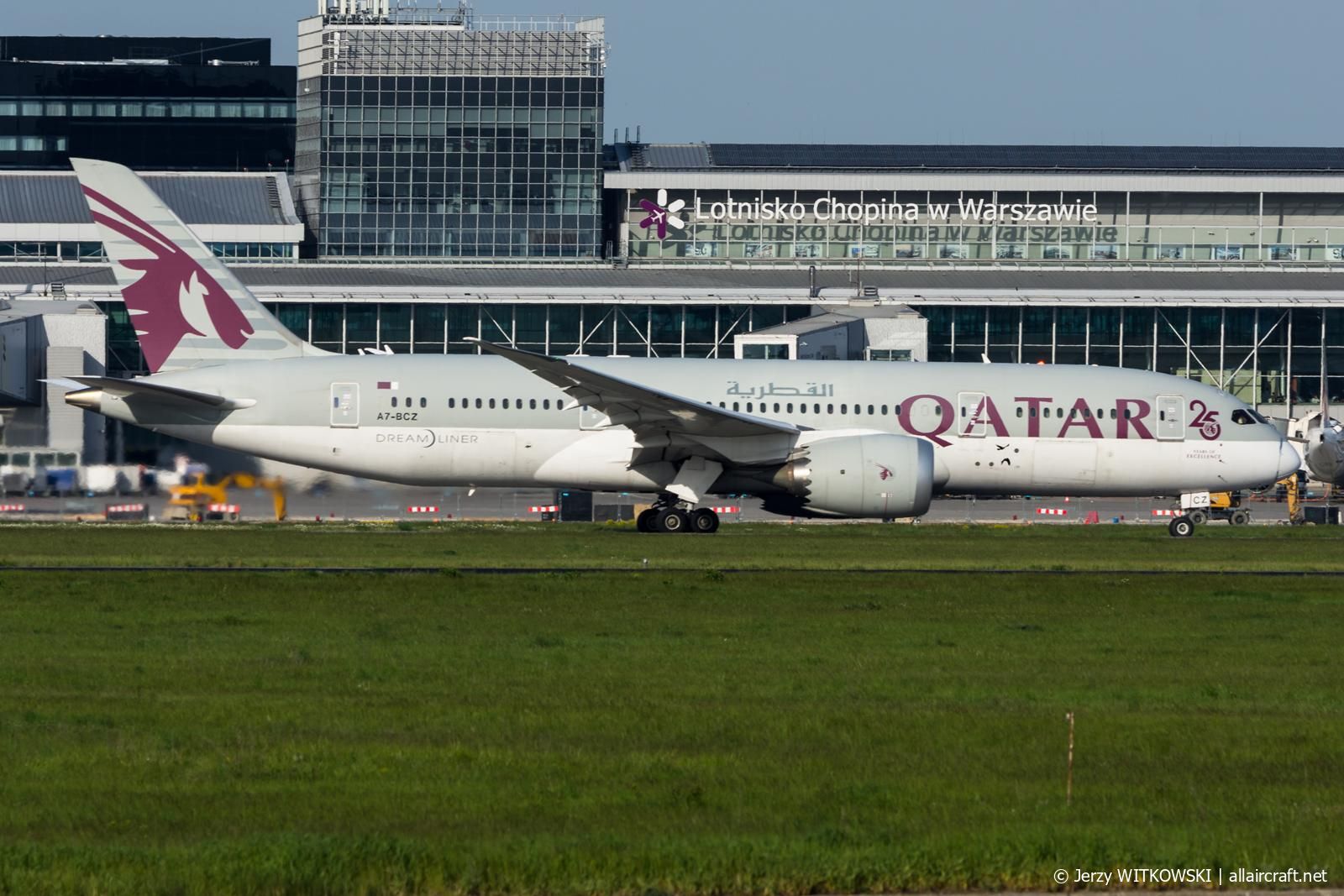 A7-BCZ · Boeing 787-8 Dreamliner · (WAW / EPWA)