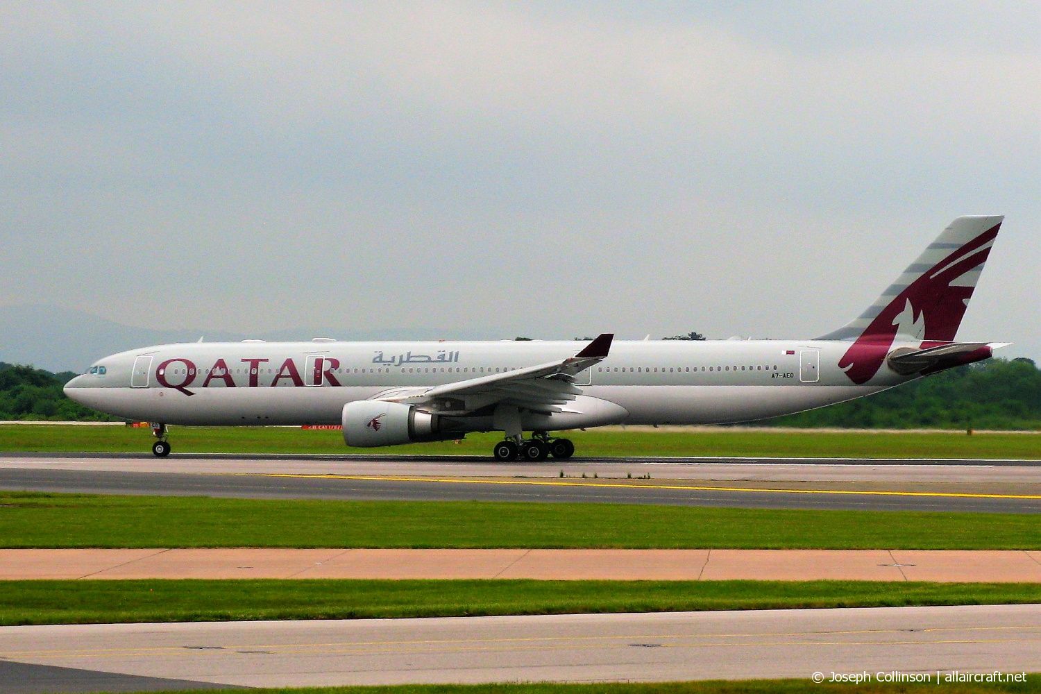 A7-AEO · Airbus A330-302 · (MAN / EGCC)