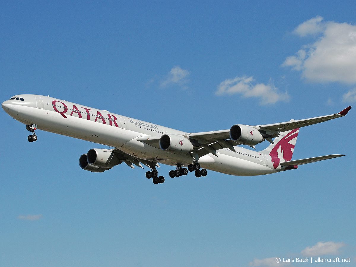 A7-AGC · Airbus A340-642 · (LHR / EGLL)