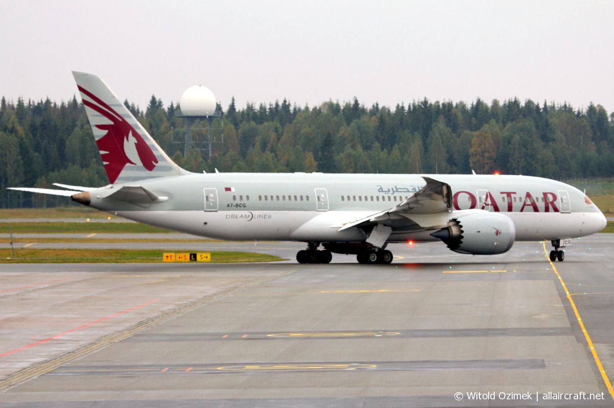 A7-BCG · Boeing 787-8 Dreamliner · (OSL / ENGM)