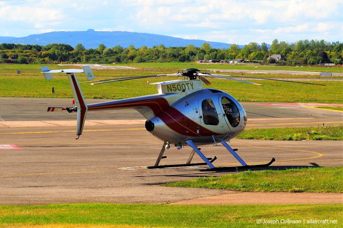 N500TY · Hughes 369E · (GLO / EGBJ)