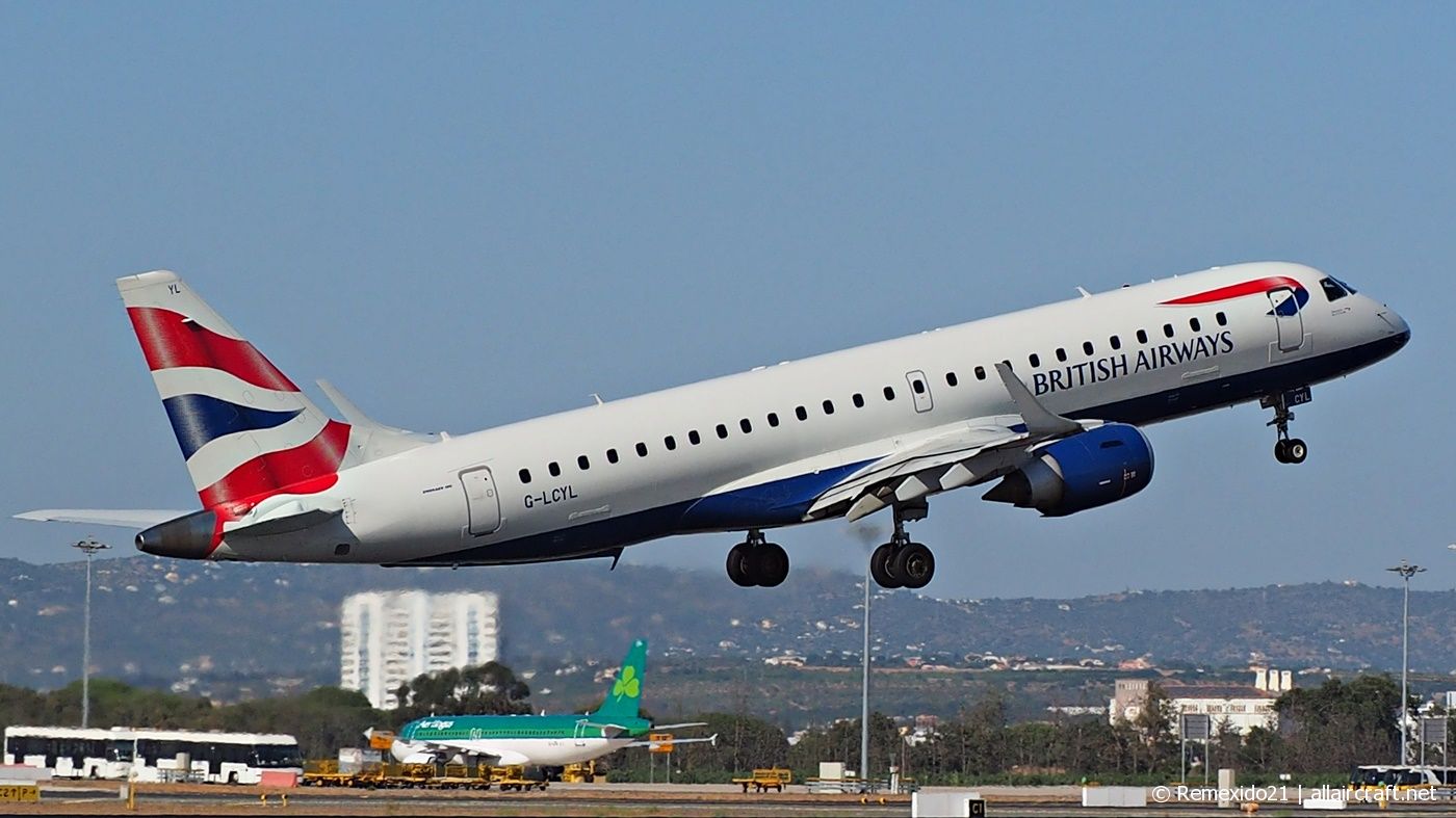 G-LCYL · Embraer 190-100LR · (FAO / LPFR)