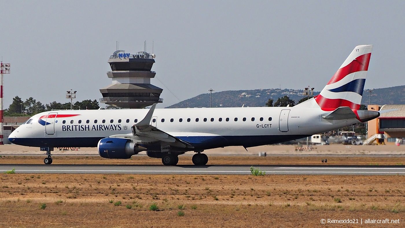 G-LCYT · Embraer 190-100SR · (FAO /LPFR)