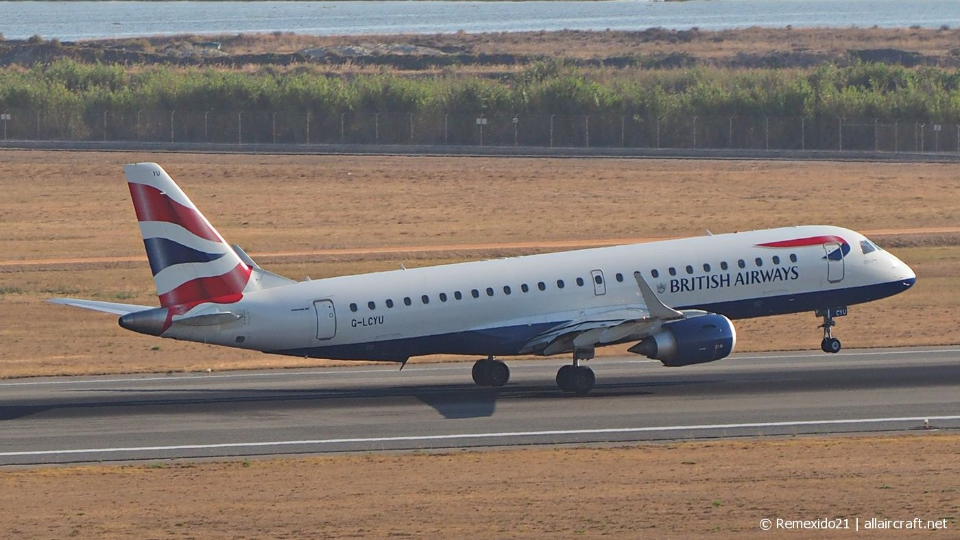 G-LCYU · Embraer 190-100SR · (FAO / LPFR)