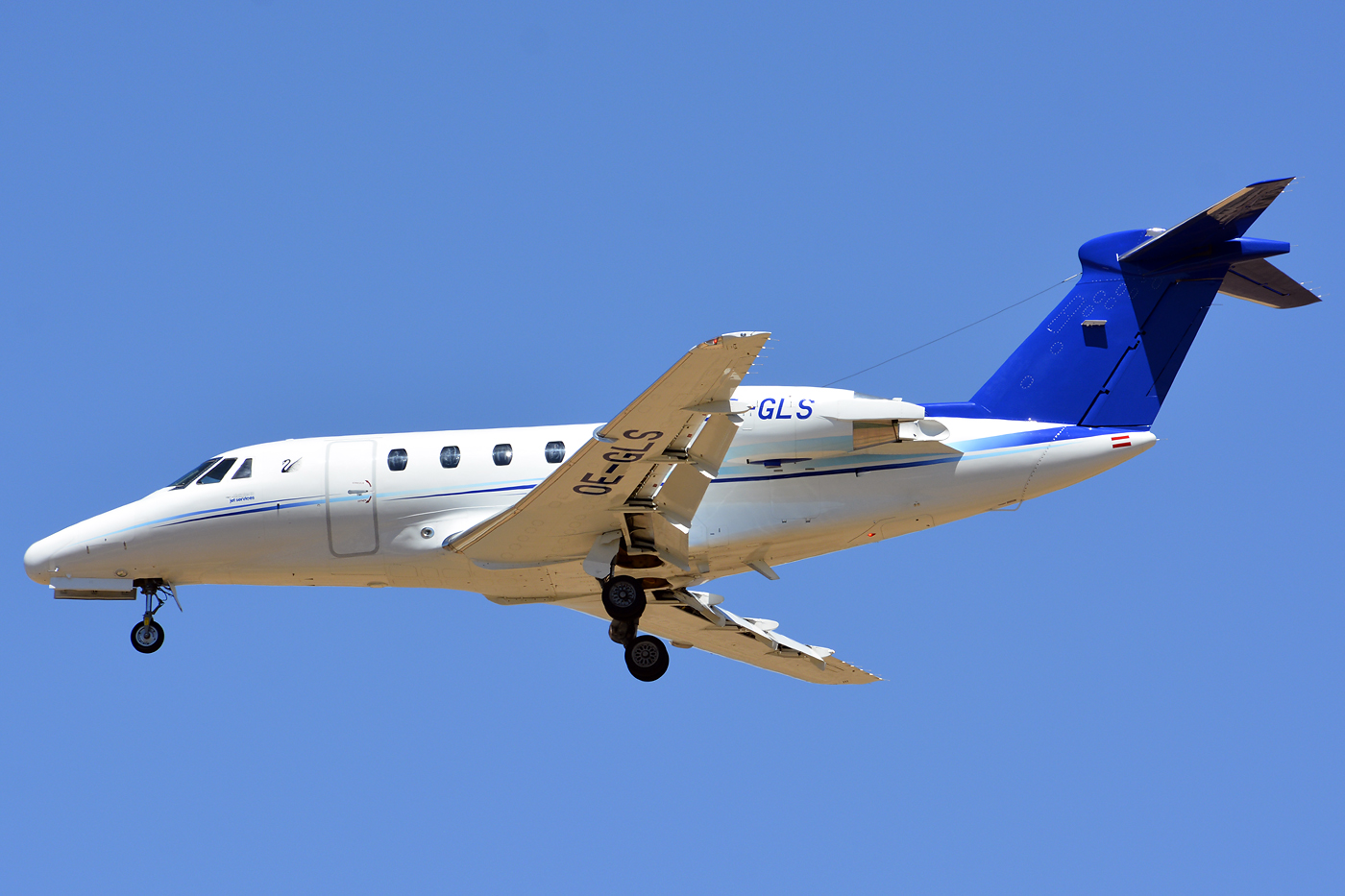 OE-GLS · Cessna 650 Citation VII · (PMI / LEPA / LESJ)