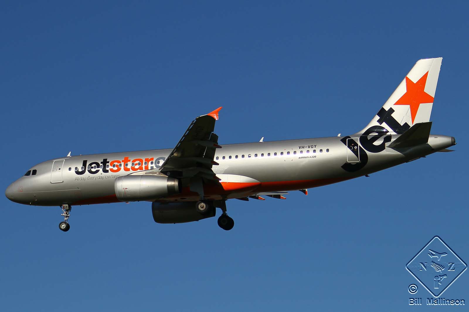 VH-VGY · Airbus A320-232 · (CHC / NZCH)