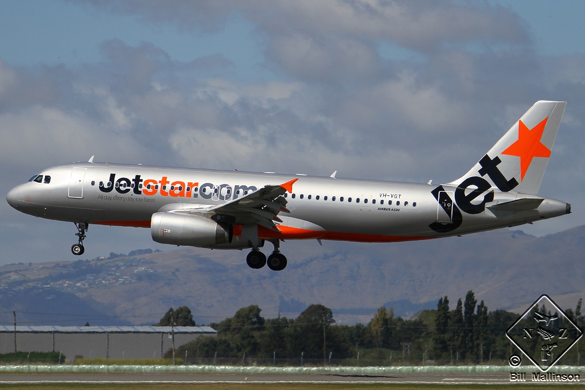VH-VGT · Airbus A320-232 · (CHC / NZCH)