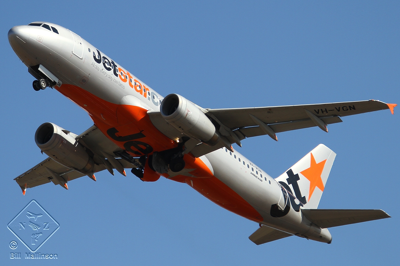 VH-VGN · Airbus A320-232 · (CHC / NZCH)