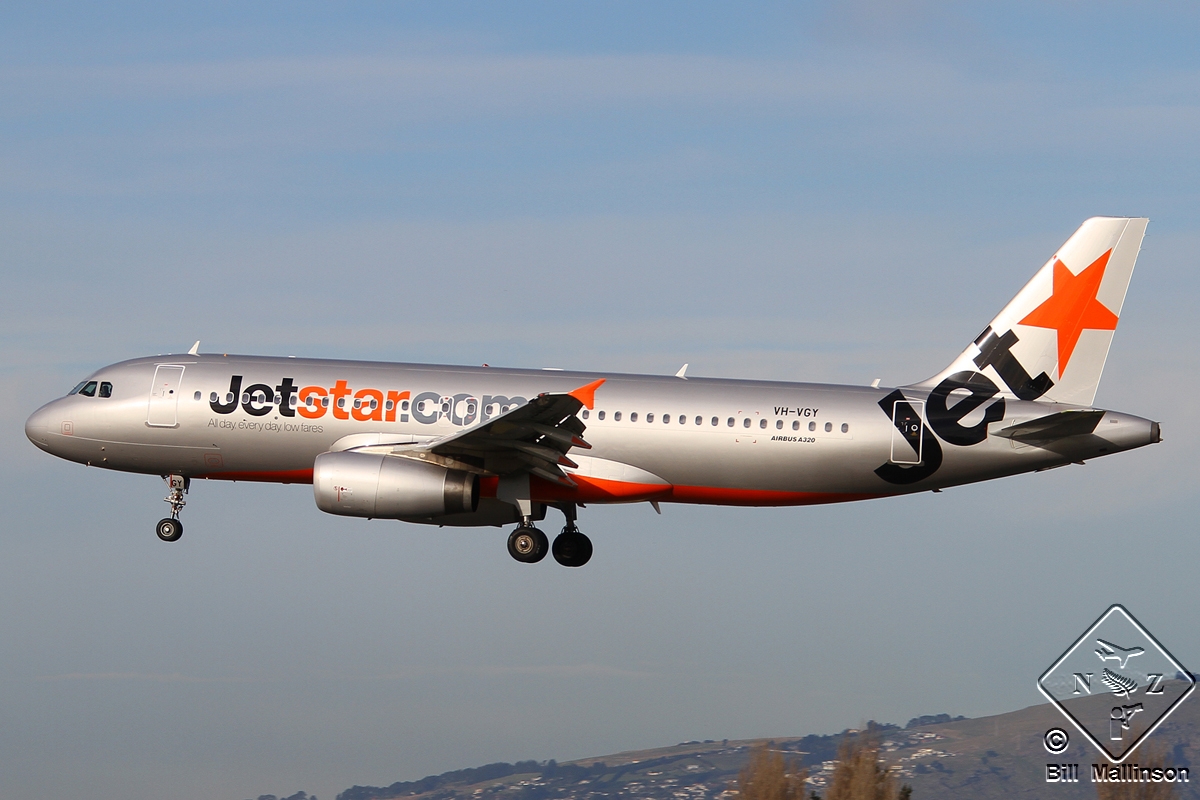 VH-VGY · Airbus A320-232 · (CHC / NZCH)