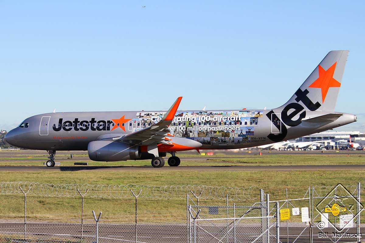 VH-VFN · Airbus A320-232(WL) · (SYD / YSSY)