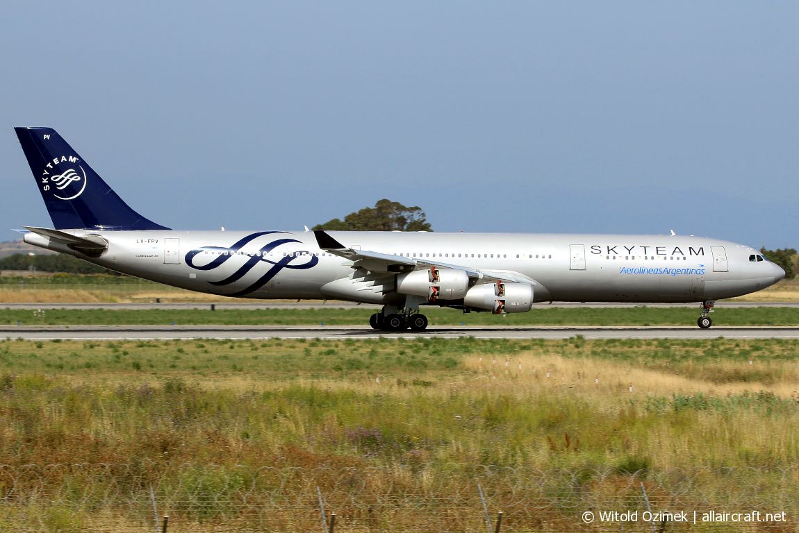 LV-FPV · Airbus A340-313X · (FCO / LIRF)