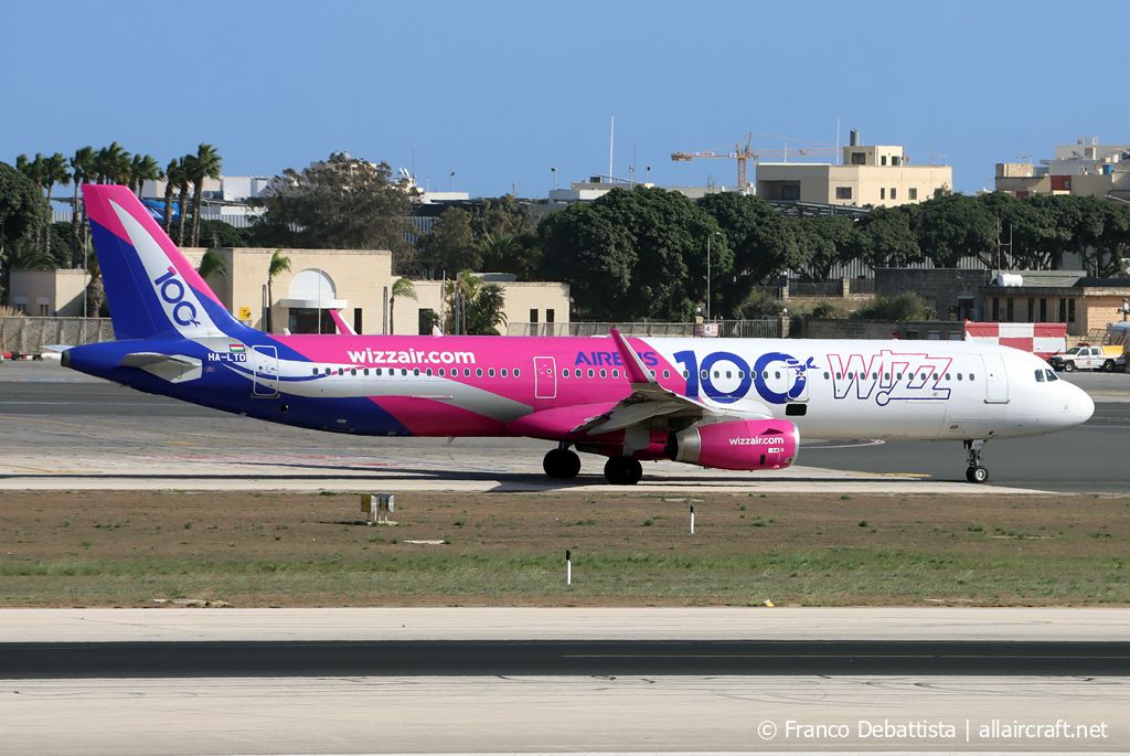 HA-LTD · Airbus A321-231(WL) · (MLA / LMML)