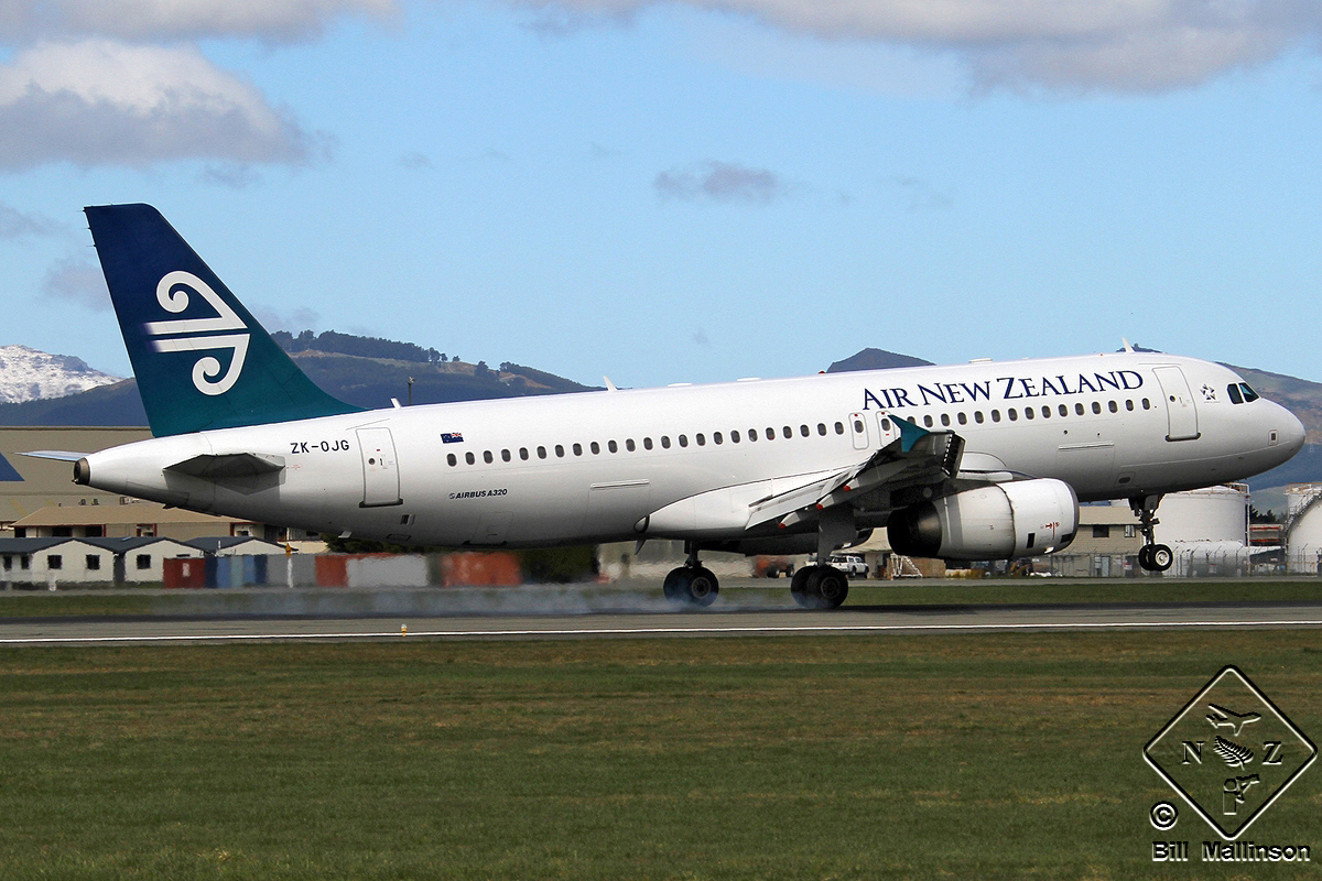 ZK-OJG · Airbus A320-232 · (CHC / NZCH)