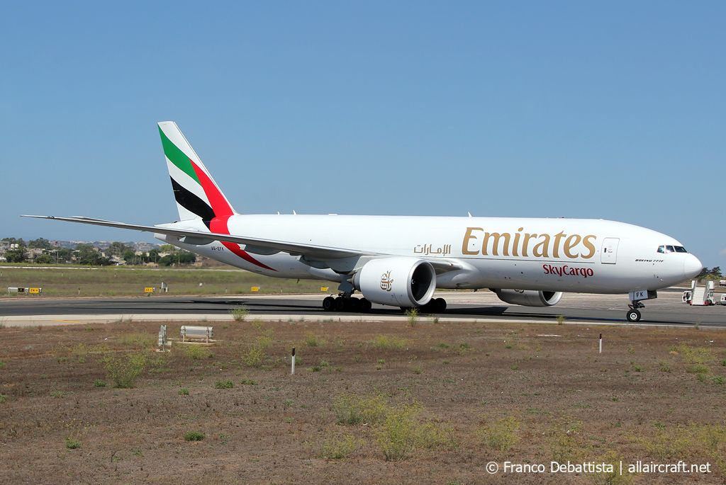 A6-EFK · Boeing 777-F1H · (MLA / LMML)