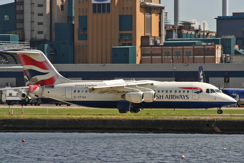 G-CFAA · British Aerospace Avro RJ100 · (LCY / EGLC)