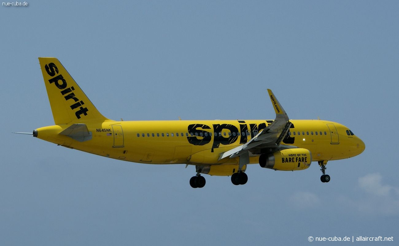 N645NK · Airbus A320-232 · (MBJ / MKJS)