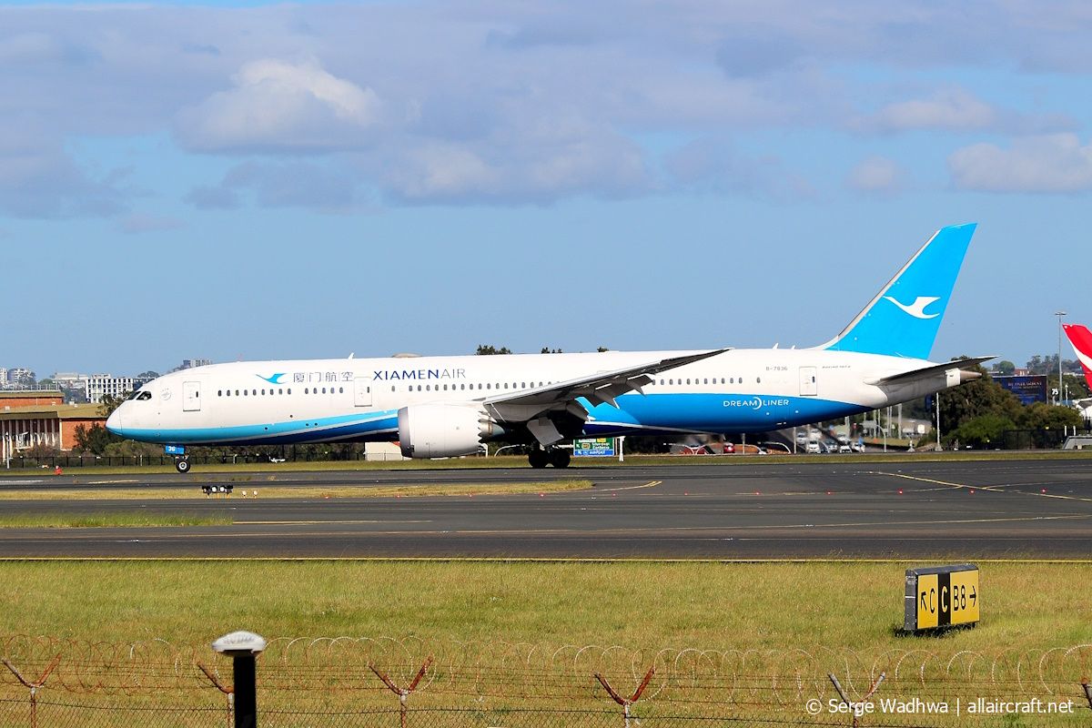 B-7836 · Boeing 787-9 Dreamliner · SYD / YSSY