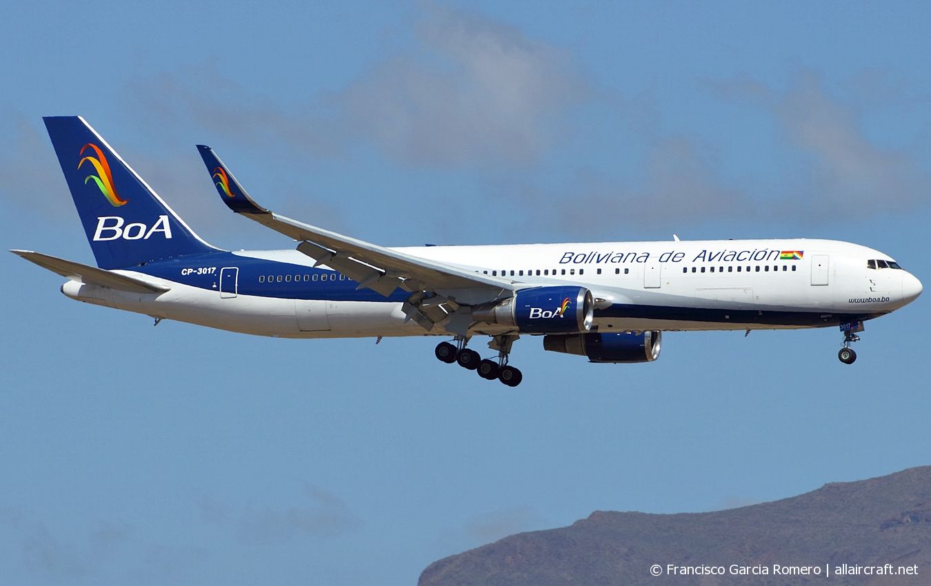 CP-3017 · Boeing 767-328/ER(WL) · (LPA / GCLP)