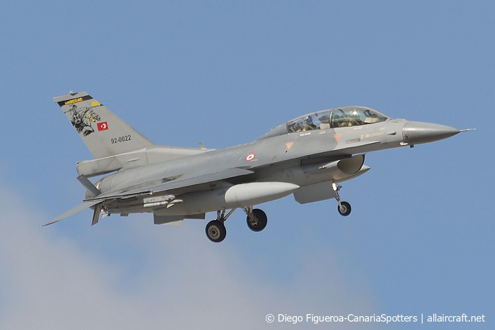 92-0022 · General Dynamics F-16D Fighting Falcon · (LPA / GCLP)