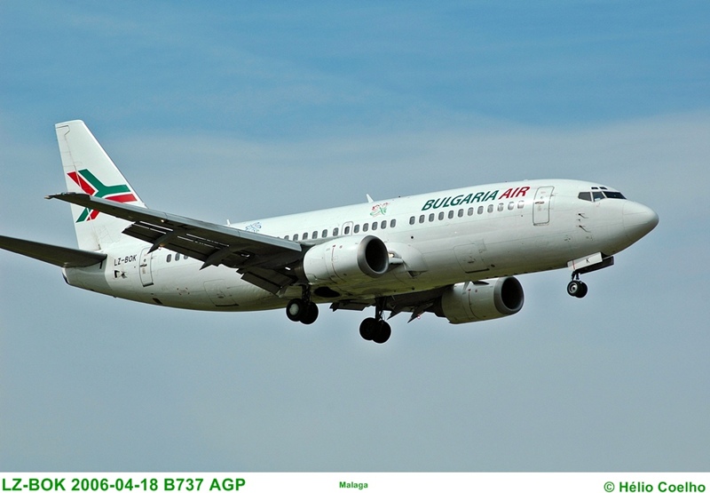 LZ-BOK · Boeing 737-3M8 · (AGP / LEMG)