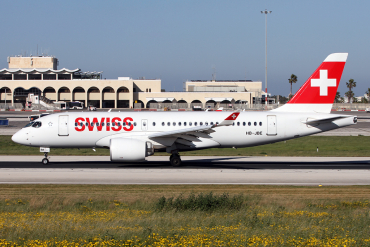 HB-JBE · Bombardier CSeries CS100 · (MLA / LMML)