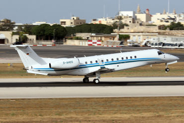 D-AHOS · Embraer ERJ-135BJ Legacy 650 · (MLA / LMML)