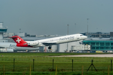 HB-JVC · Fokker 100 · (MAN / EGCC)