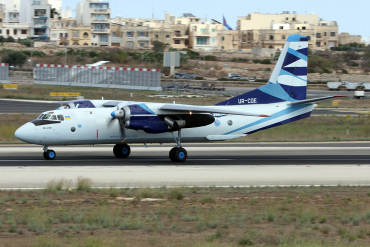 UR-CQE · Antonov An-26B · MLA / LMML
