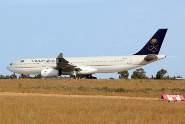 HZ-AQ11 · Airbus A330-343 · (MLA / LMML)