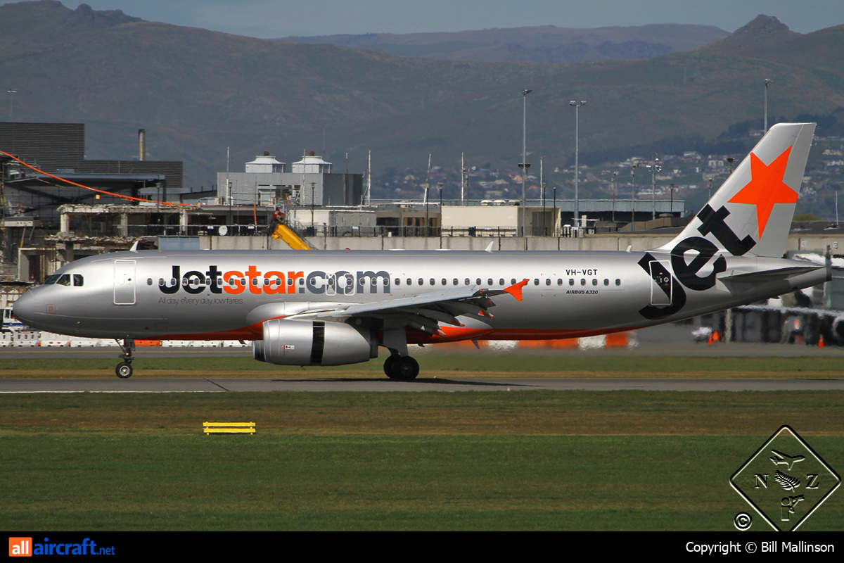 VH-VGT · Airbus A320-232 · (CHC / NZCH)