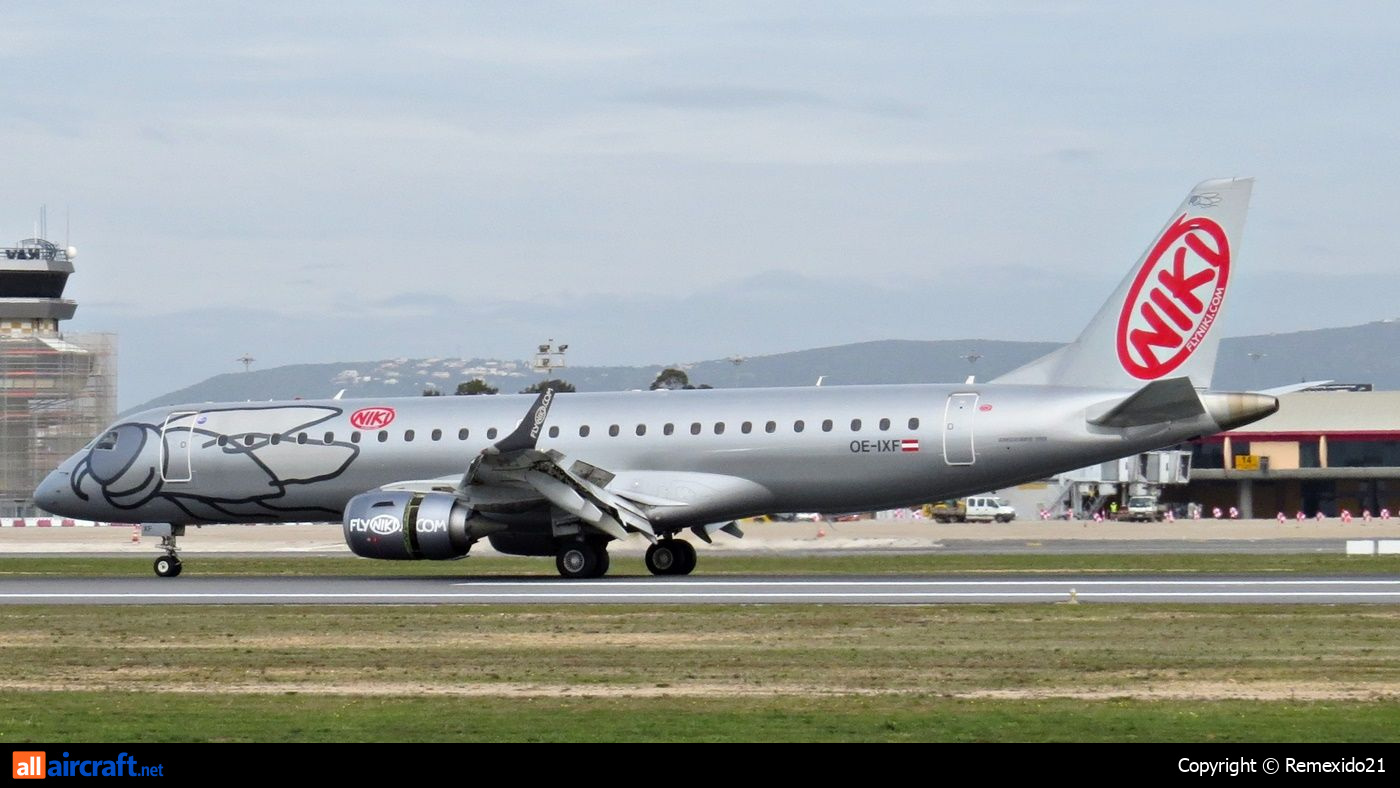 OE-IXF · Embraer 190-100LR · (FAO / LPFR)