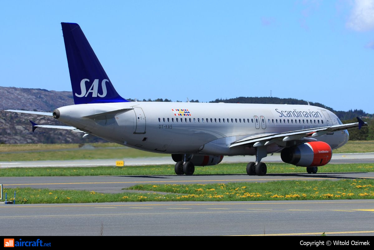 OY-KAS · Airbus A320-232 · (BGO / ENBR)
