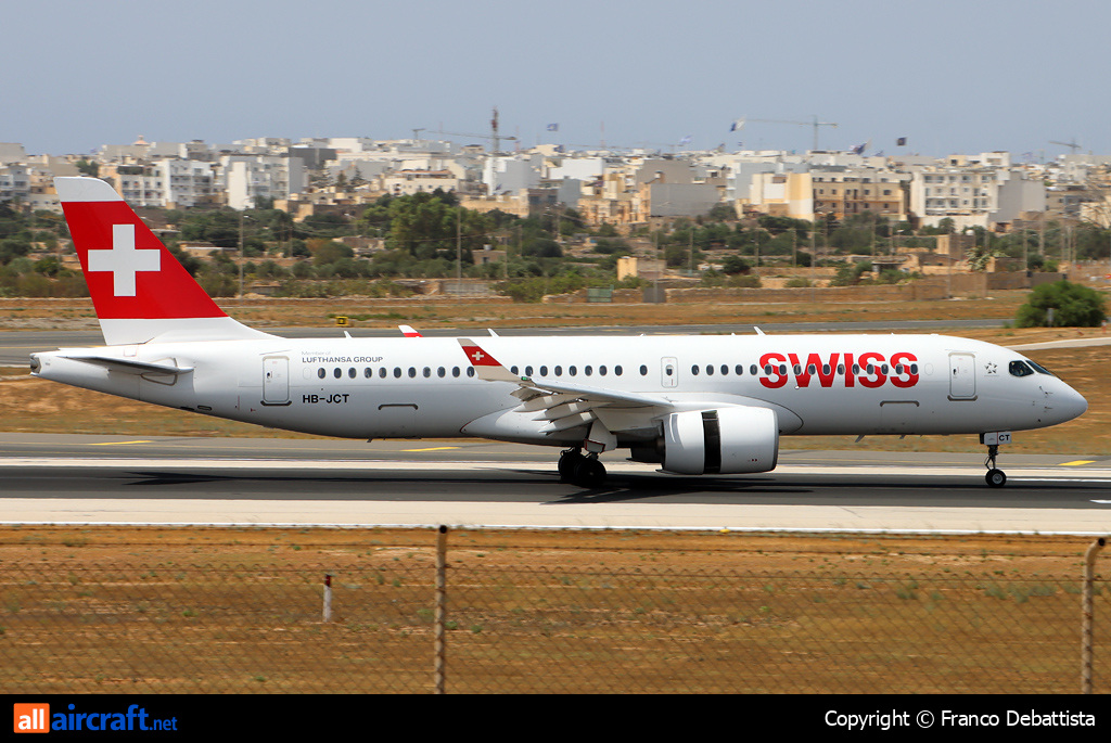 HB-JCT · Airbus A220-300 · MLA / LMML