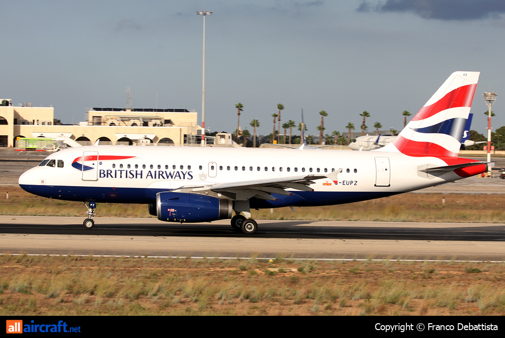 G-EUPZ · Airbus A319-131 · MLA / LMML